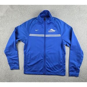Bank of America Chicago Marathon Track Jacket Mens Small Blue Full Zip